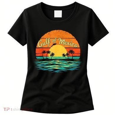 Gulf Of Mexico Beach Palms Summer Vacation Women's T-Shirt