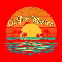 Gulf Of Mexico Beach Palms Summer Vacation Santa Hat thumb 1
