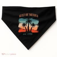 Gulf Of Mexico Established 1550 Funny America Map Meme USA-Made Doggie Bandana thumb 0