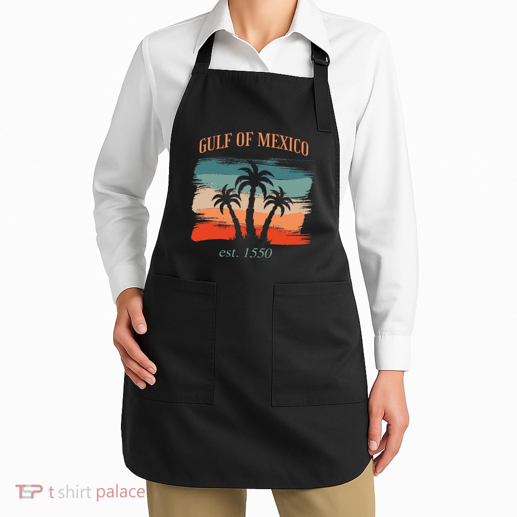 Gulf Of Mexico Established 1550 Funny America Map Meme Apron