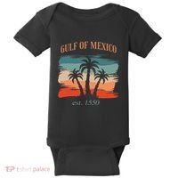 Gulf Of Mexico Established 1550 Funny America Map Meme Baby Bodysuit thumb 0