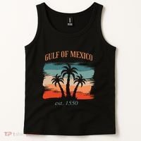 Gulf Of Mexico Established 1550 Funny America Map Meme Tank Top thumb 2