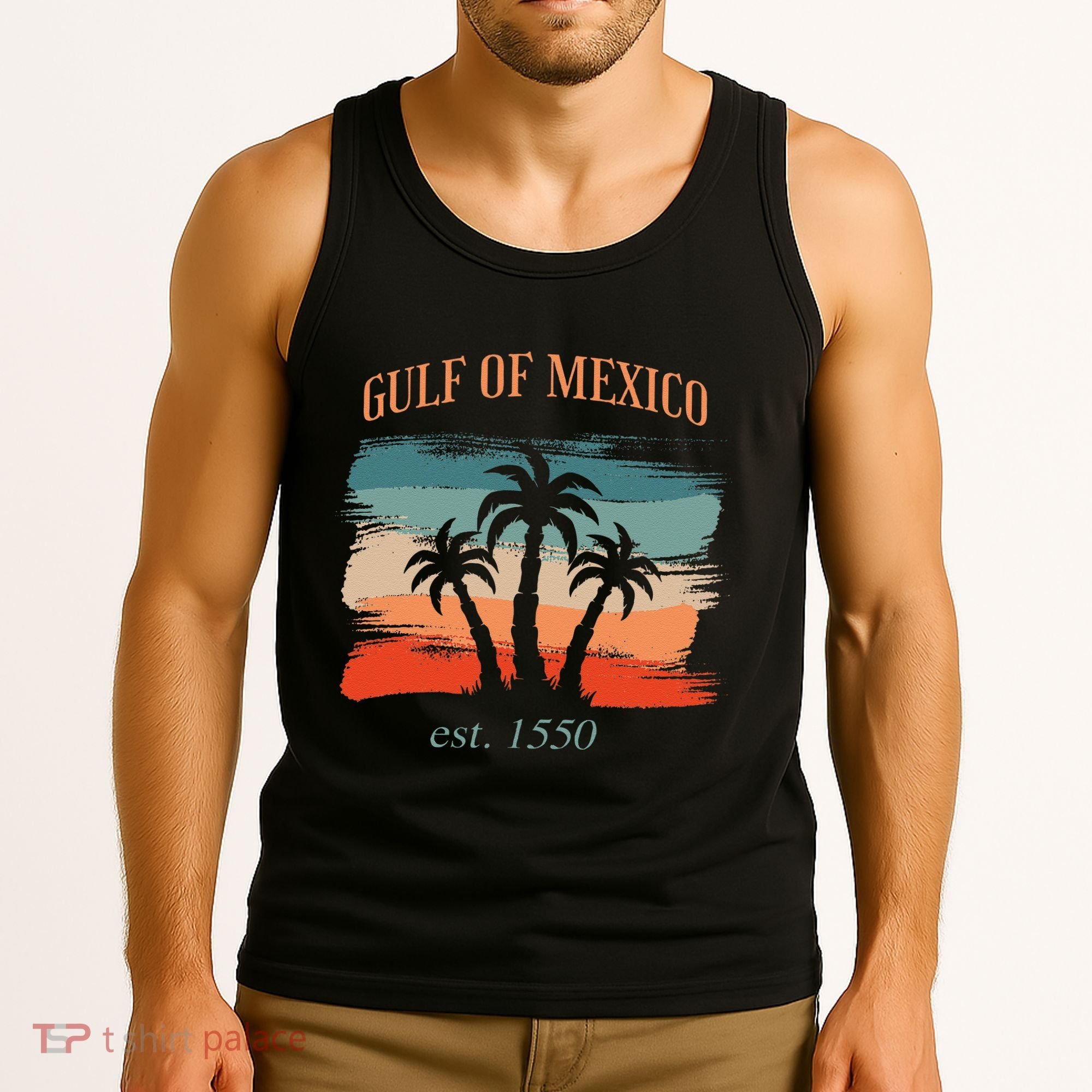 Gulf Of Mexico Established 1550 Funny America Map Meme Tank Top