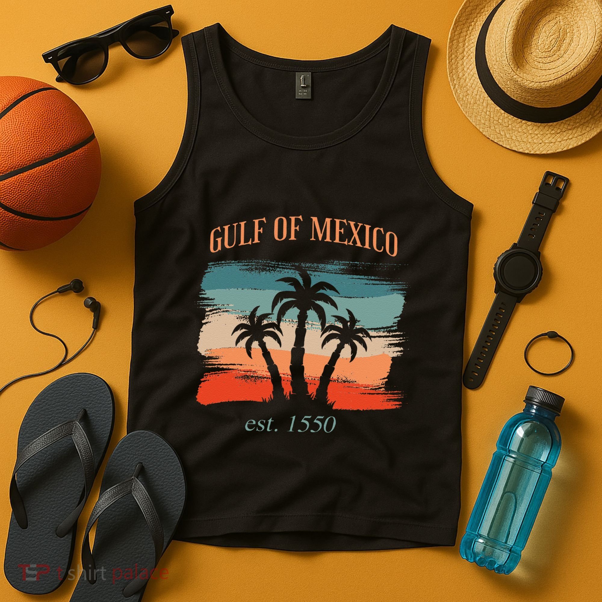 Gulf Of Mexico Established 1550 Funny America Map Meme Tank Top