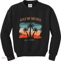 Gulf Of Mexico Established 1550 Funny America Map Meme Kids Sweatshirt thumb 0