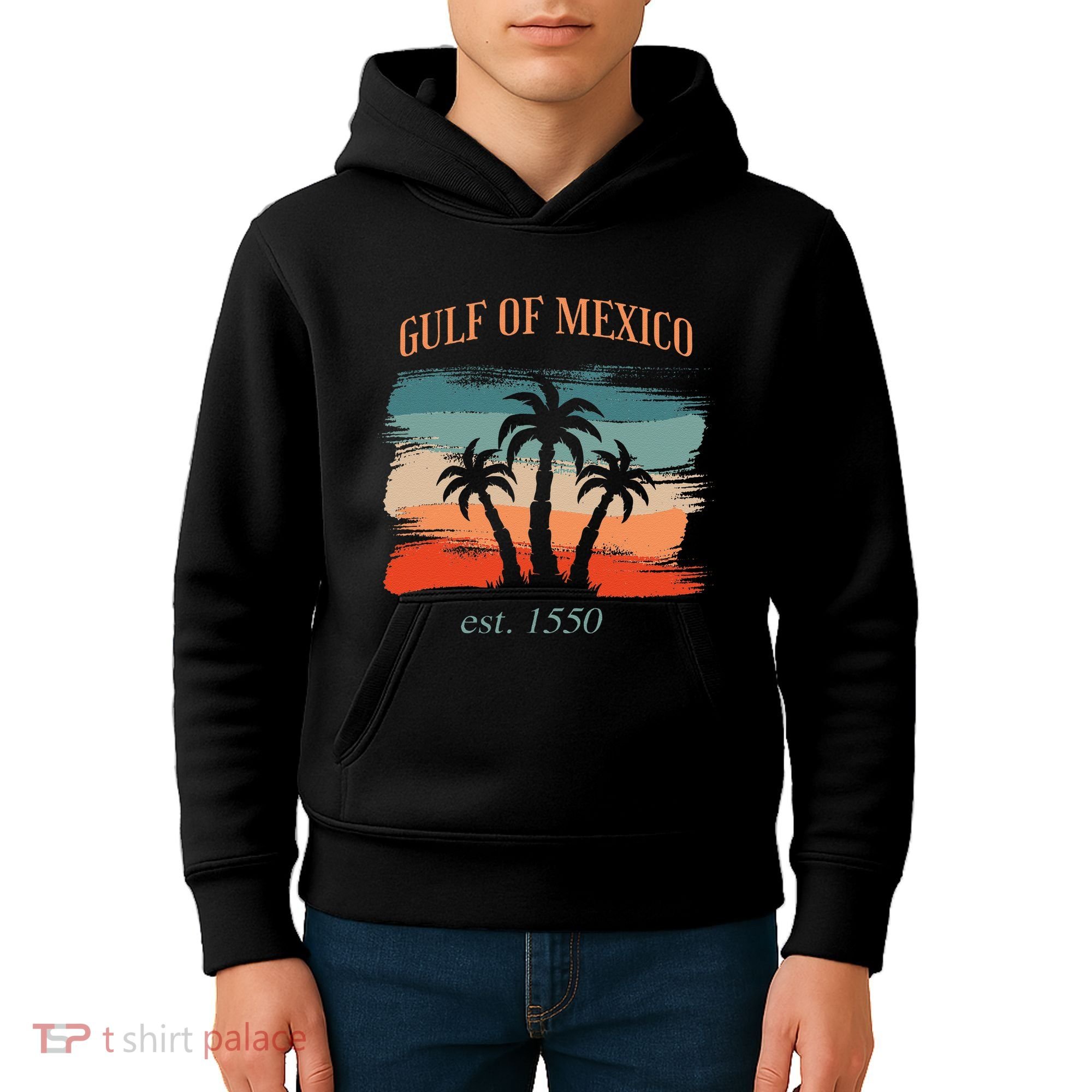 Gulf Of Mexico Established 1550 Funny America Map Meme Kids Hoodie