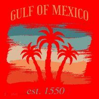 Gulf Of Mexico Established 1550 Funny America Map Meme Santa Hat thumb 1