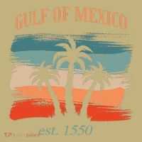 Gulf Of Mexico Established 1550 Funny America Map Meme Long Sleeve Shirt thumb 2