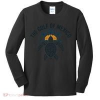 Gulf Of Mexico Est 1550 Forever Not US America With Turtle Kids Long Sleeve Shirt thumb 0