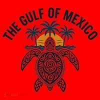 Gulf Of Mexico Est 1550 Forever Not US America With Turtle Santa Hat thumb 1
