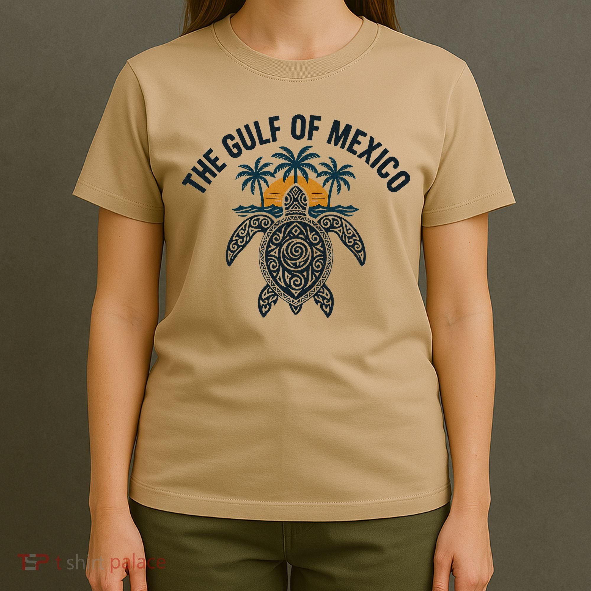 Gulf Of Mexico Est 1550 Forever Not US America With Turtle T-Shirt