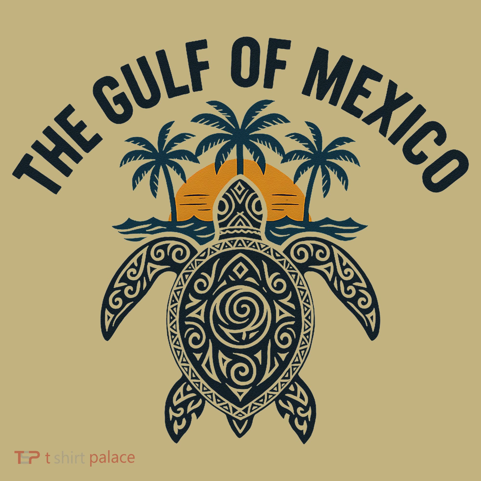 Gulf Of Mexico Est 1550 Forever Not US America With Turtle Button