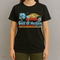Gulf Of Mexico Est 1550 Retro Vintage Beach T-Shirt thumb 4