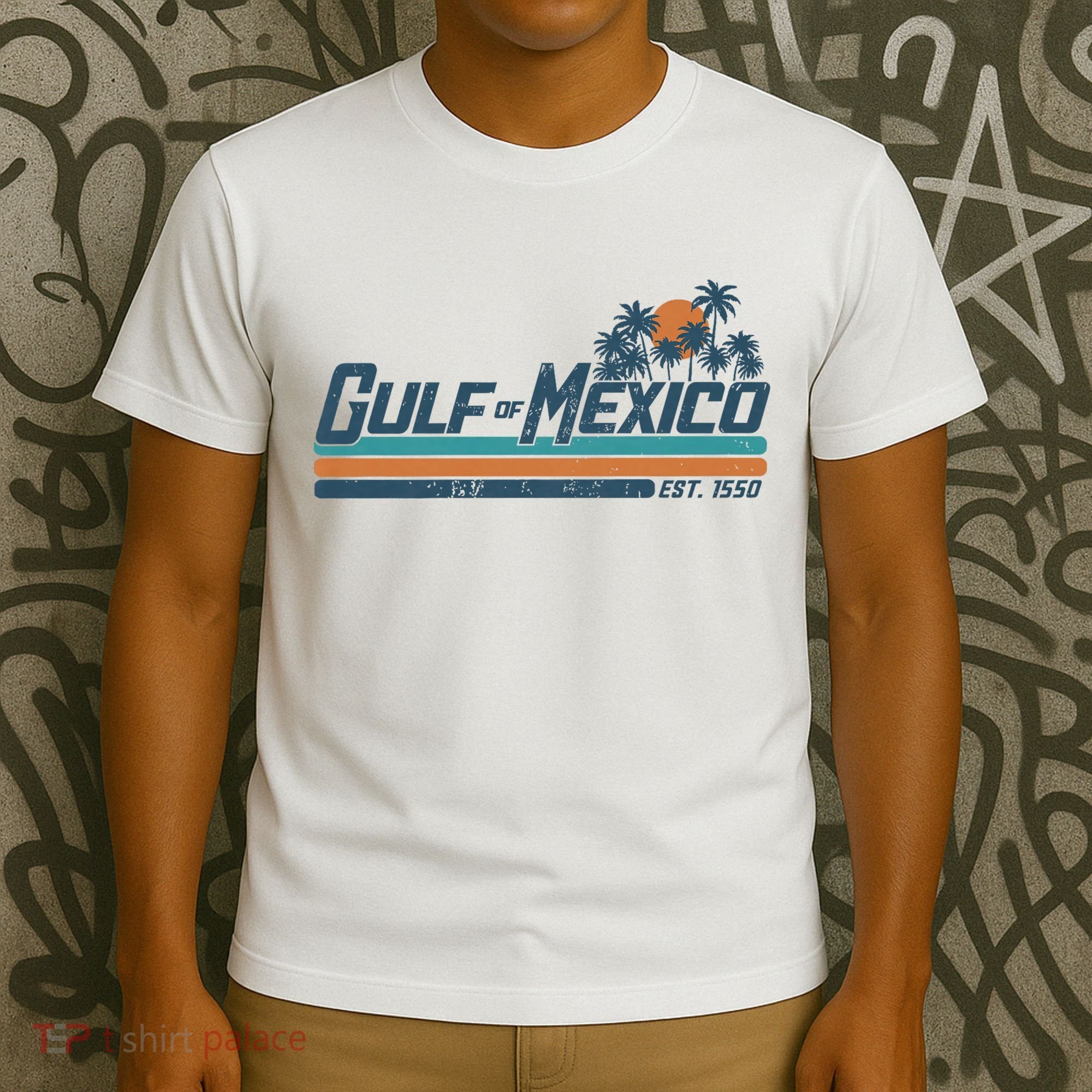 Gulf Of Mexico Est 1550 Retro Vintage Beach T-Shirt