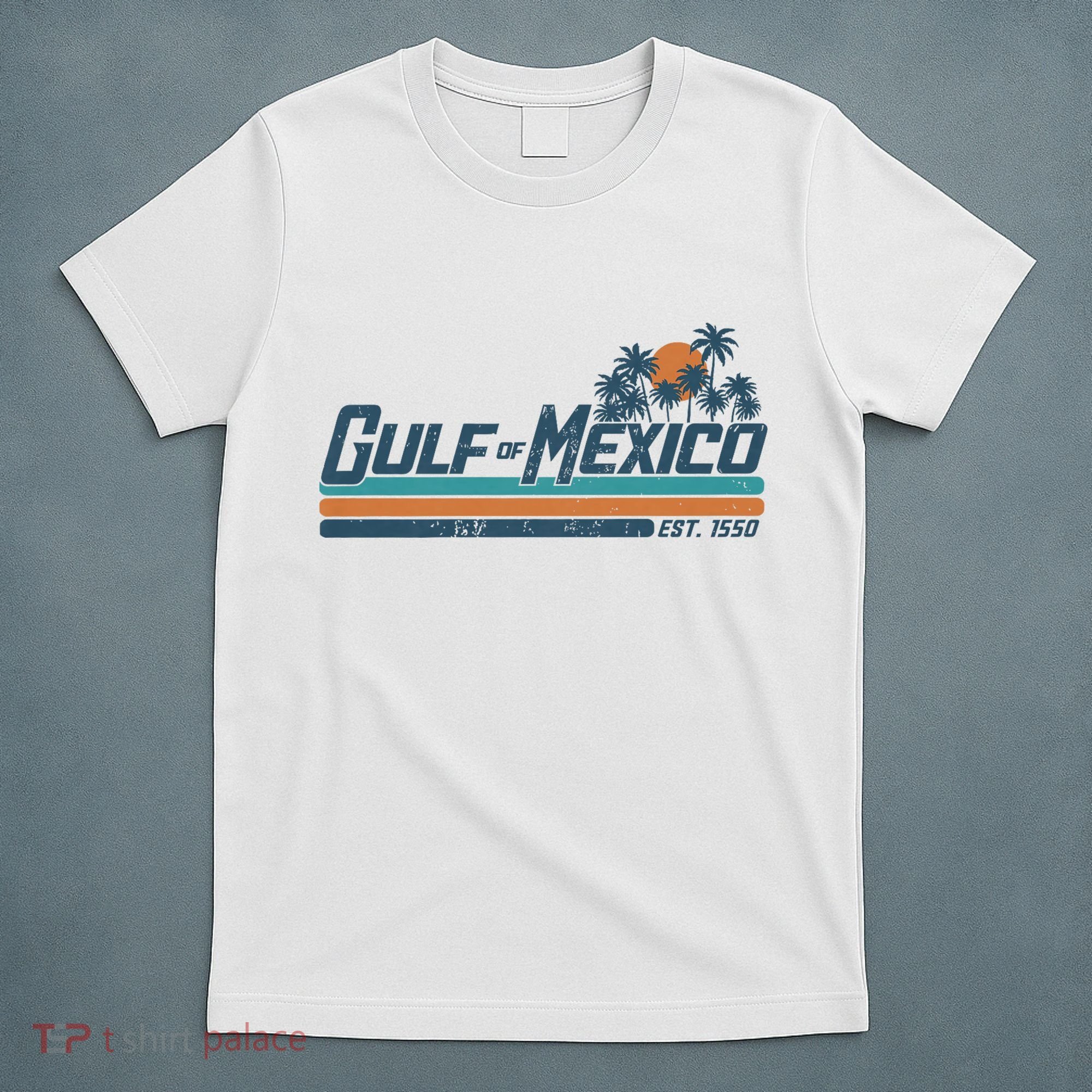 Gulf Of Mexico Est 1550 Retro Vintage Beach T-Shirt