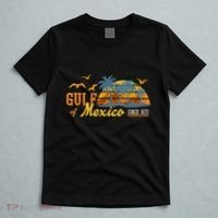 Gulf Of Mexico 1672 Retro Beach Vintage Sunset Historic Map T-Shirt thumb 5