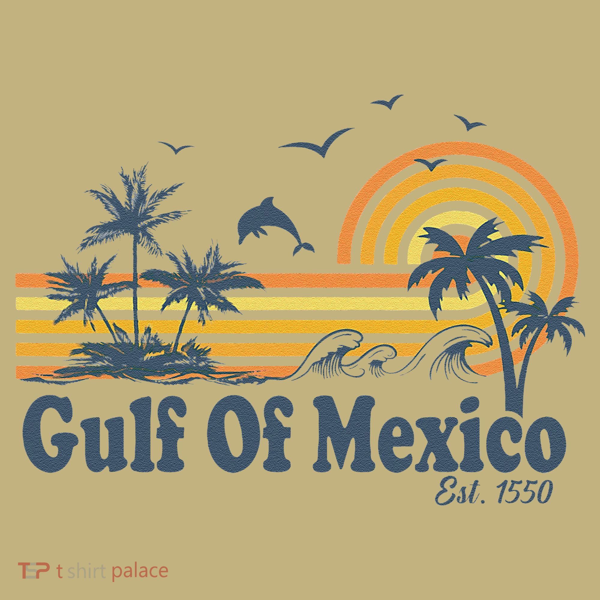 Gulf Of Mexico Est 1550 Retro Vintage Beach Palms Summer T-Shirt