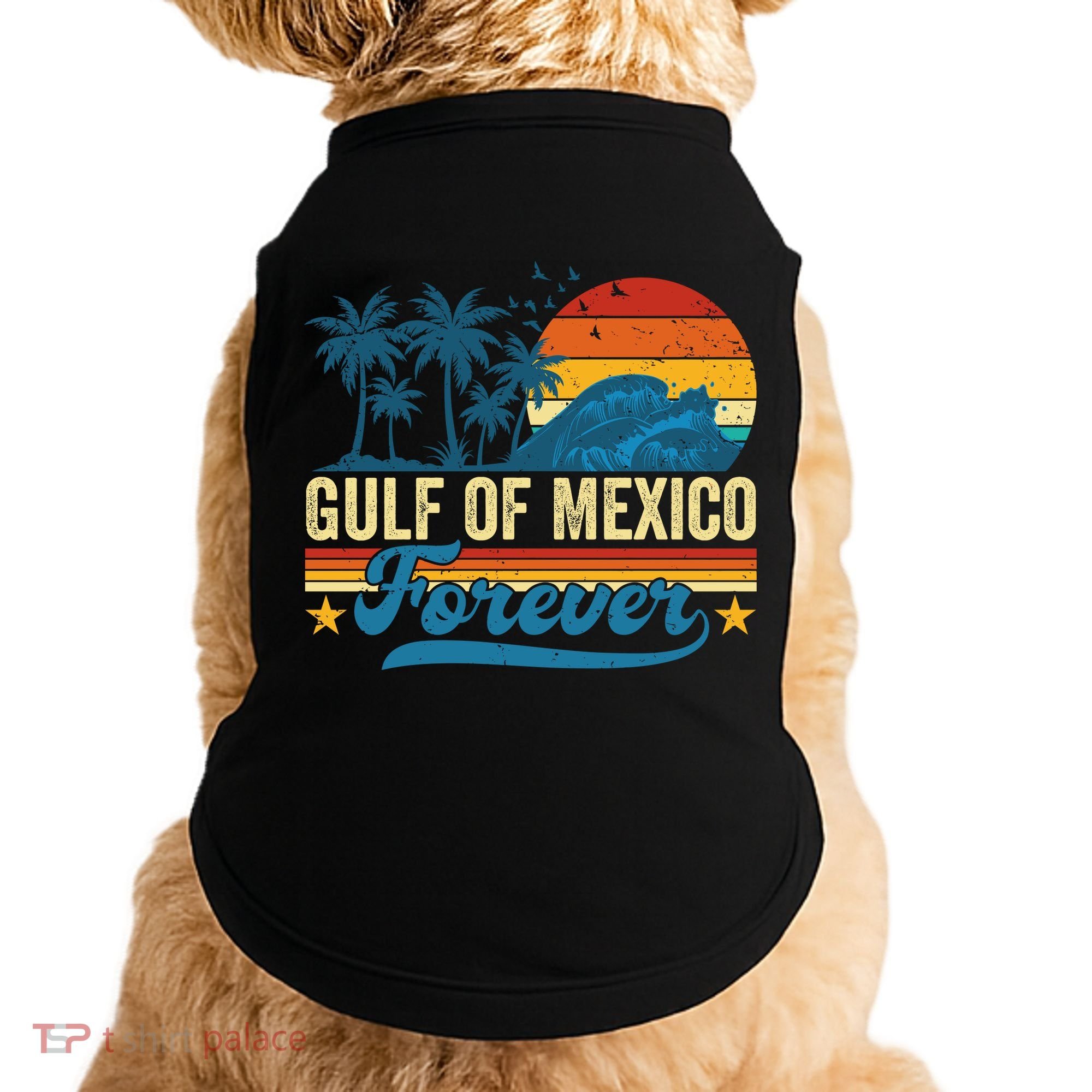 Gulf Of Mexico Forever Palms Beach Summer Holiday Vacation Doggie Tank