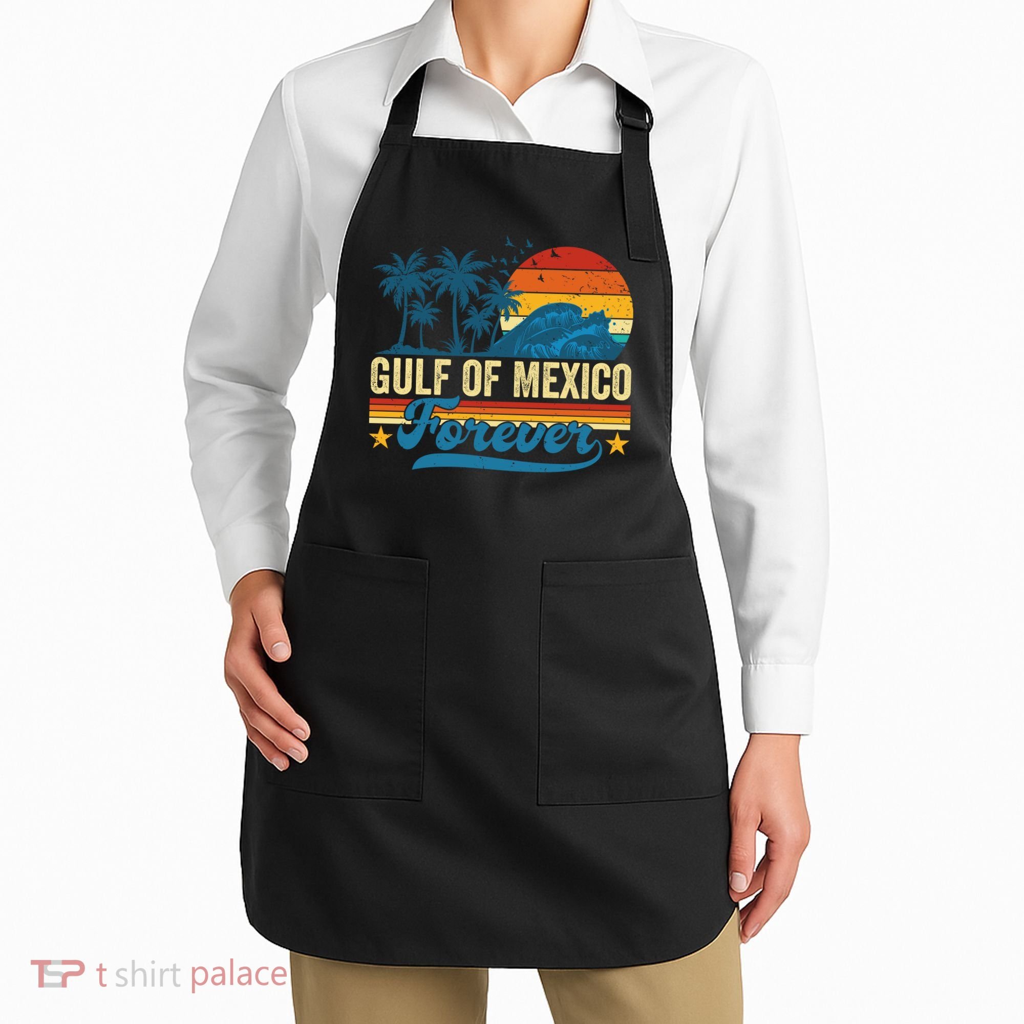 Gulf Of Mexico Forever Palms Beach Summer Holiday Vacation Apron
