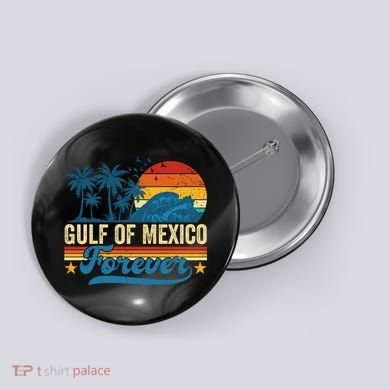 Gulf Of Mexico Forever Palms Beach Summer Holiday Vacation Button