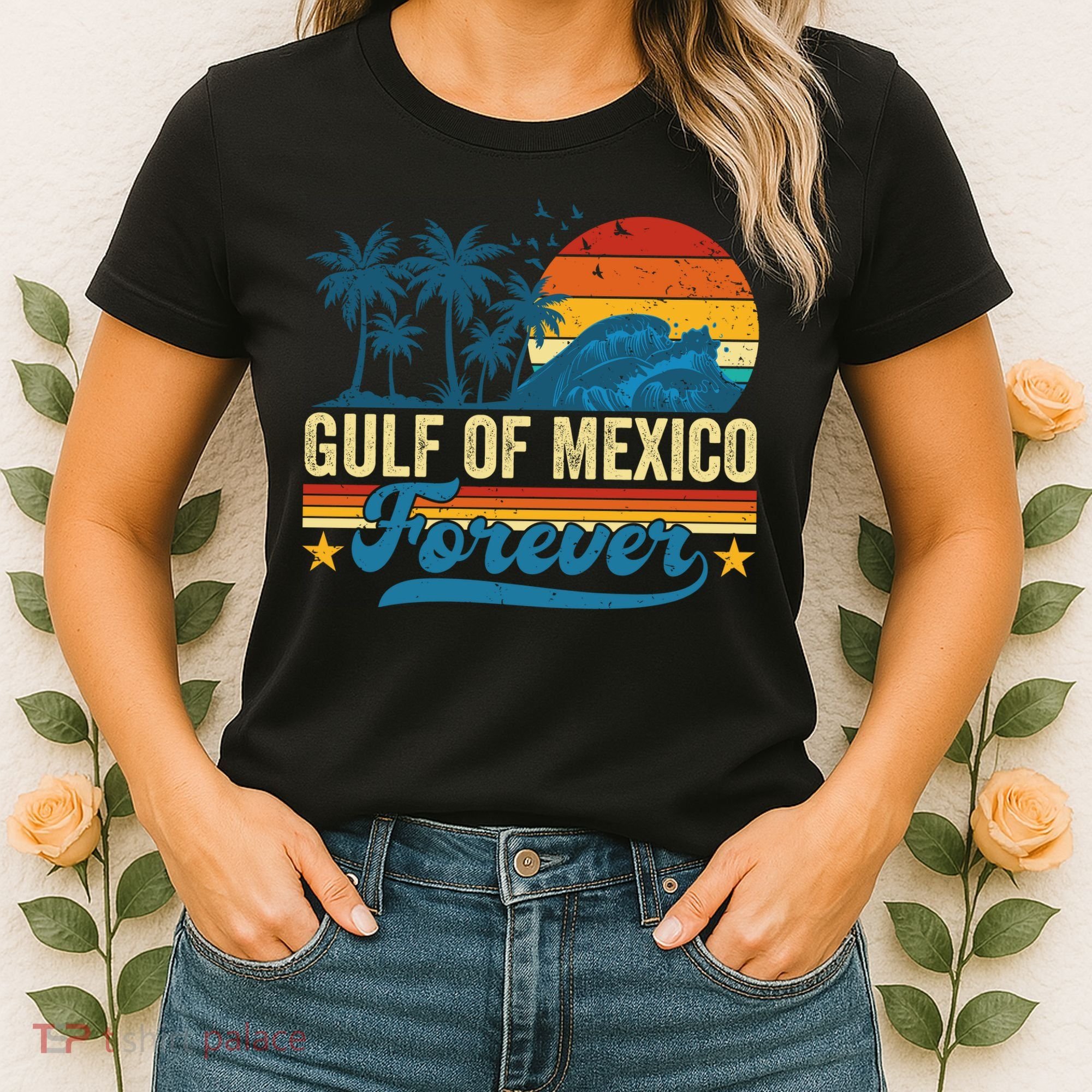 Gulf Of Mexico Forever Palms Beach Summer Holiday Vacation Women's T-Shirt