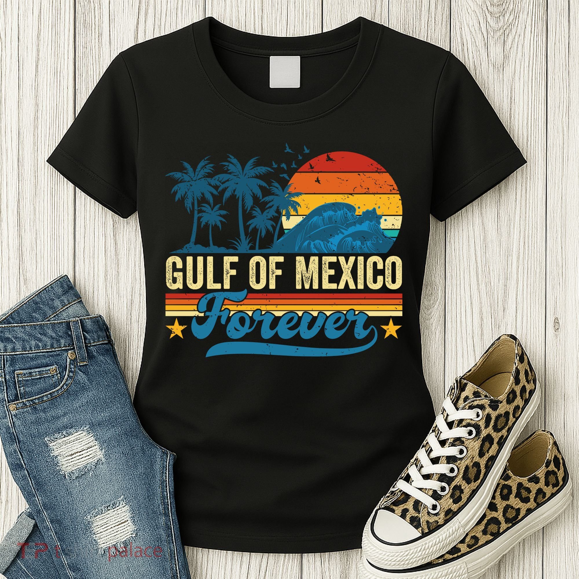 Gulf Of Mexico Forever Palms Beach Summer Holiday Vacation Women's T-Shirt