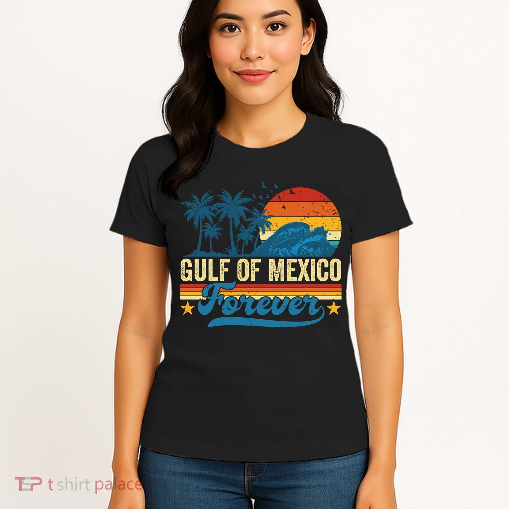 Gulf Of Mexico Forever Palms Beach Summer Holiday Vacation Women's T-Shirt