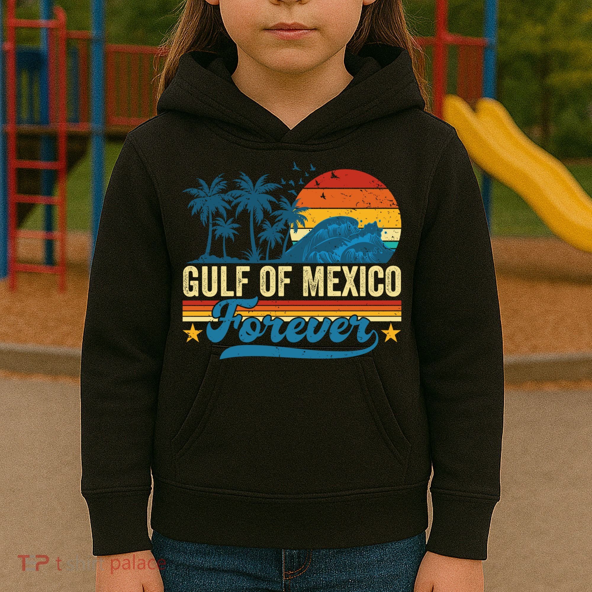 Gulf Of Mexico Forever Palms Beach Summer Holiday Vacation Kids Hoodie