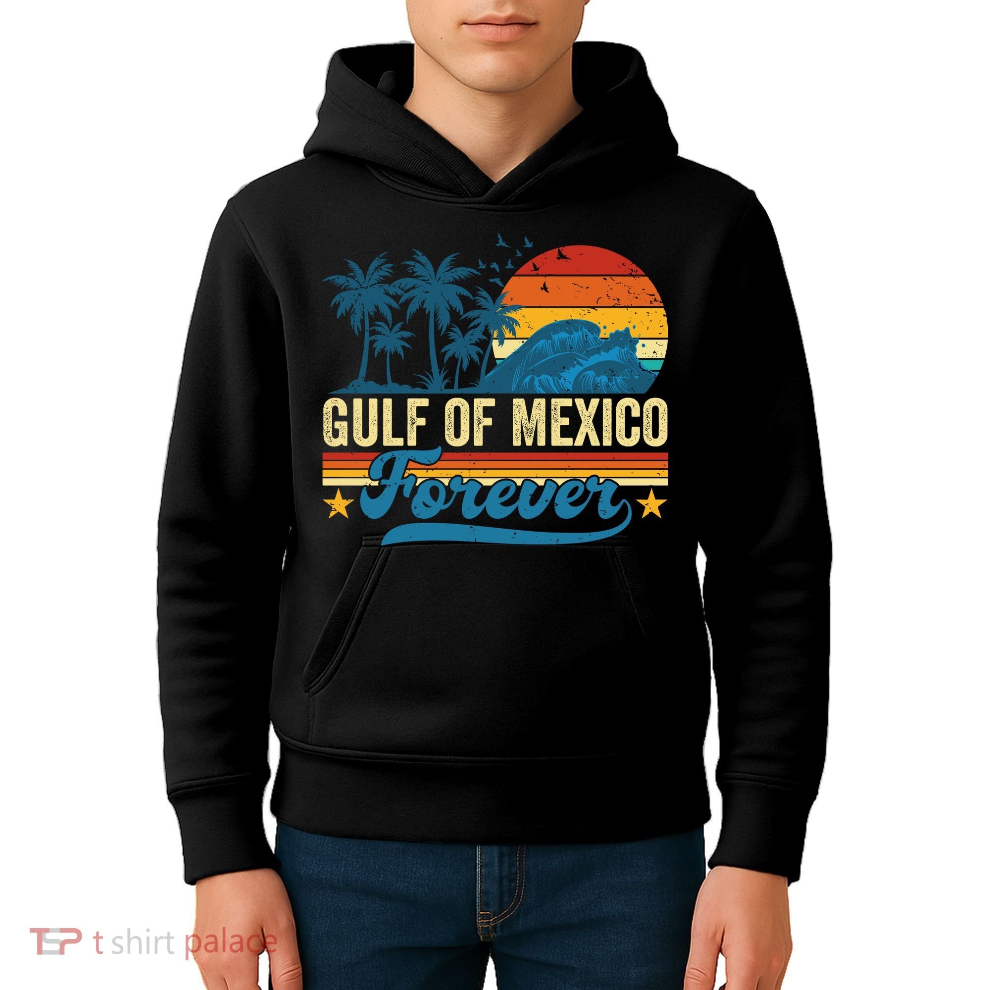 Gulf Of Mexico Forever Palms Beach Summer Holiday Vacation Kids Hoodie