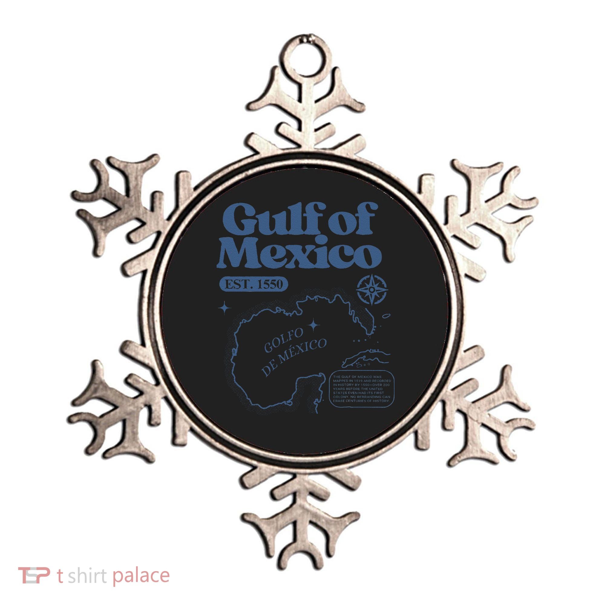Gulf Of Mexico Est 1550 Golfo De MéXico Historic Map Ornament