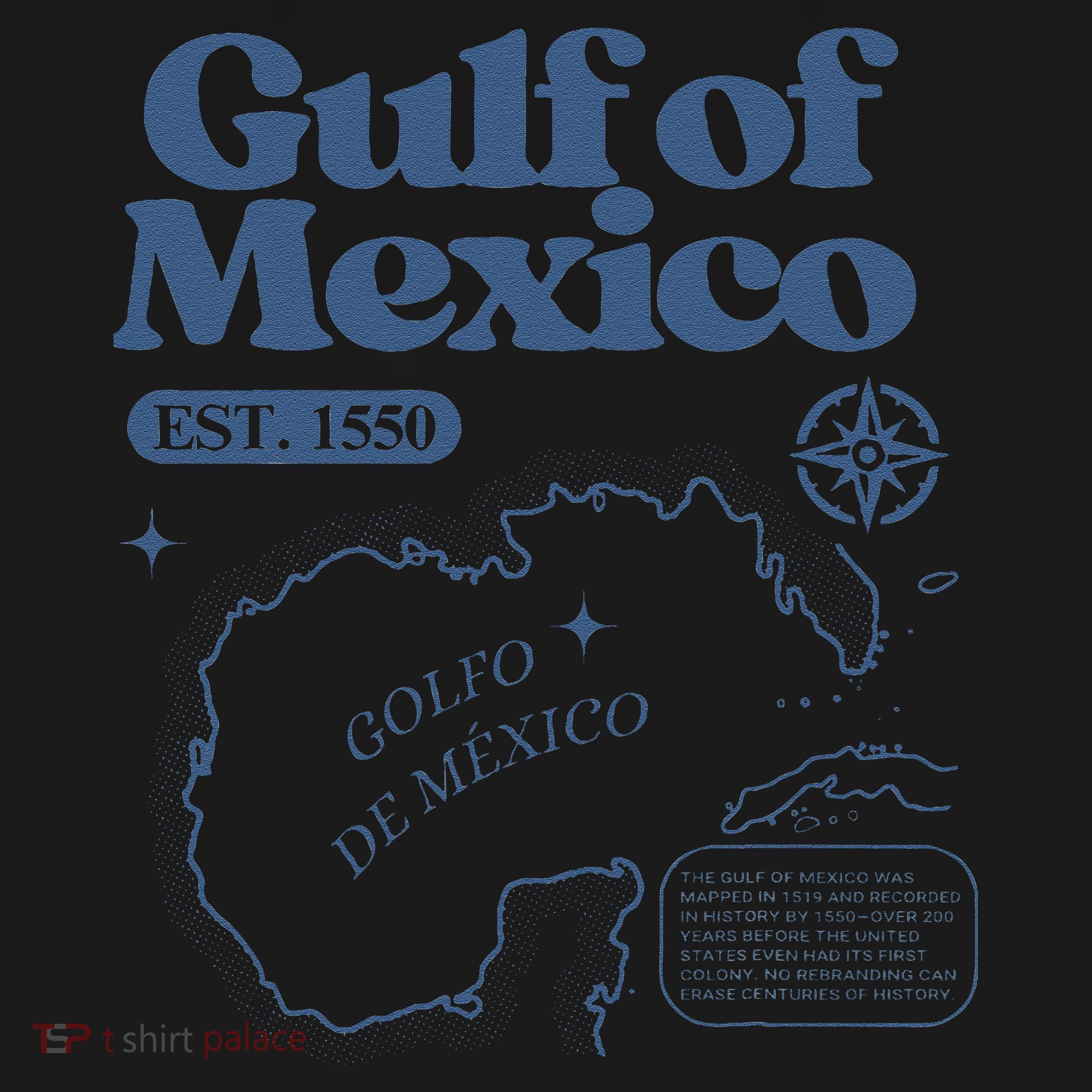Gulf Of Mexico Est 1550 Golfo De MéXico Historic Map Ornament