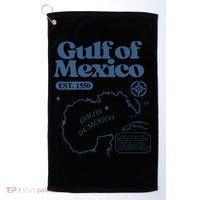 Gulf Of Mexico Est 1550 Golfo De MéXico Historic Map Golf Towel thumb 0
