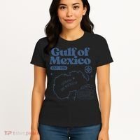 Gulf Of Mexico Est 1550 Golfo De MéXico Historic Map Women's T-Shirt thumb 4