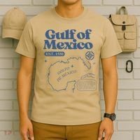 Gulf Of Mexico Est 1550 Golfo De MéXico Historic Map T-Shirt thumb 6