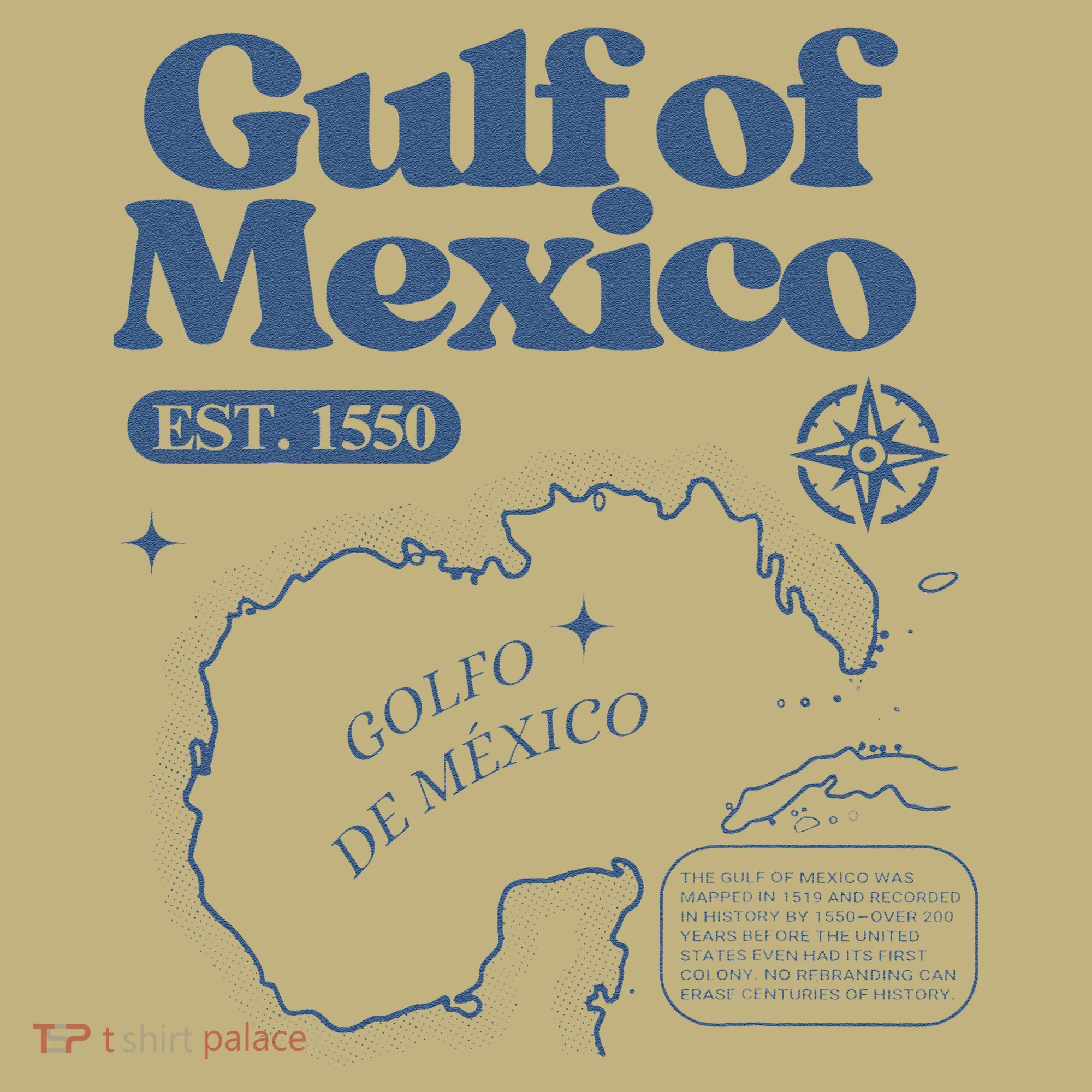 Gulf Of Mexico Est 1550 Golfo De MéXico Historic Map T-Shirt