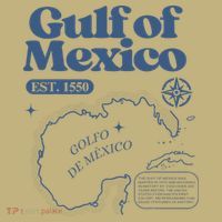 Gulf Of Mexico Est 1550 Golfo De MéXico Historic Map Polo thumb 2