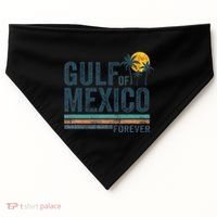 Gulf Of Mexico Forever Retro 70s Sunset Mexican Gulf USA-Made Doggie Bandana thumb 0