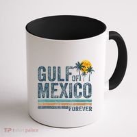 Gulf Of Mexico Forever Retro 70s Sunset Mexican Gulf Coffee Mug thumb 1
