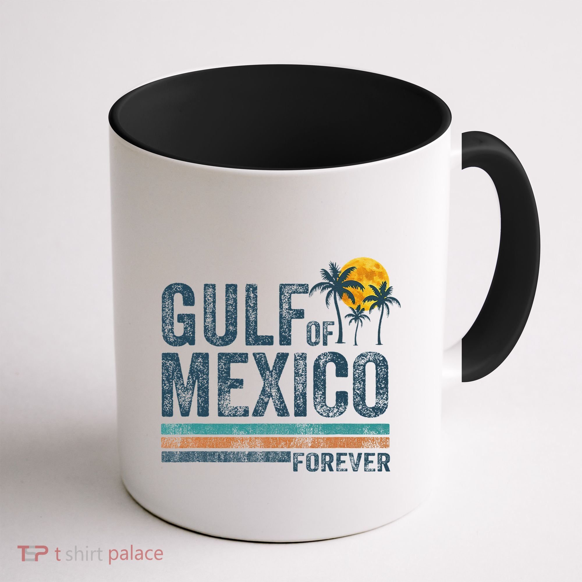 Gulf Of Mexico Forever Retro 70s Sunset Mexican Gulf Coffee Mug