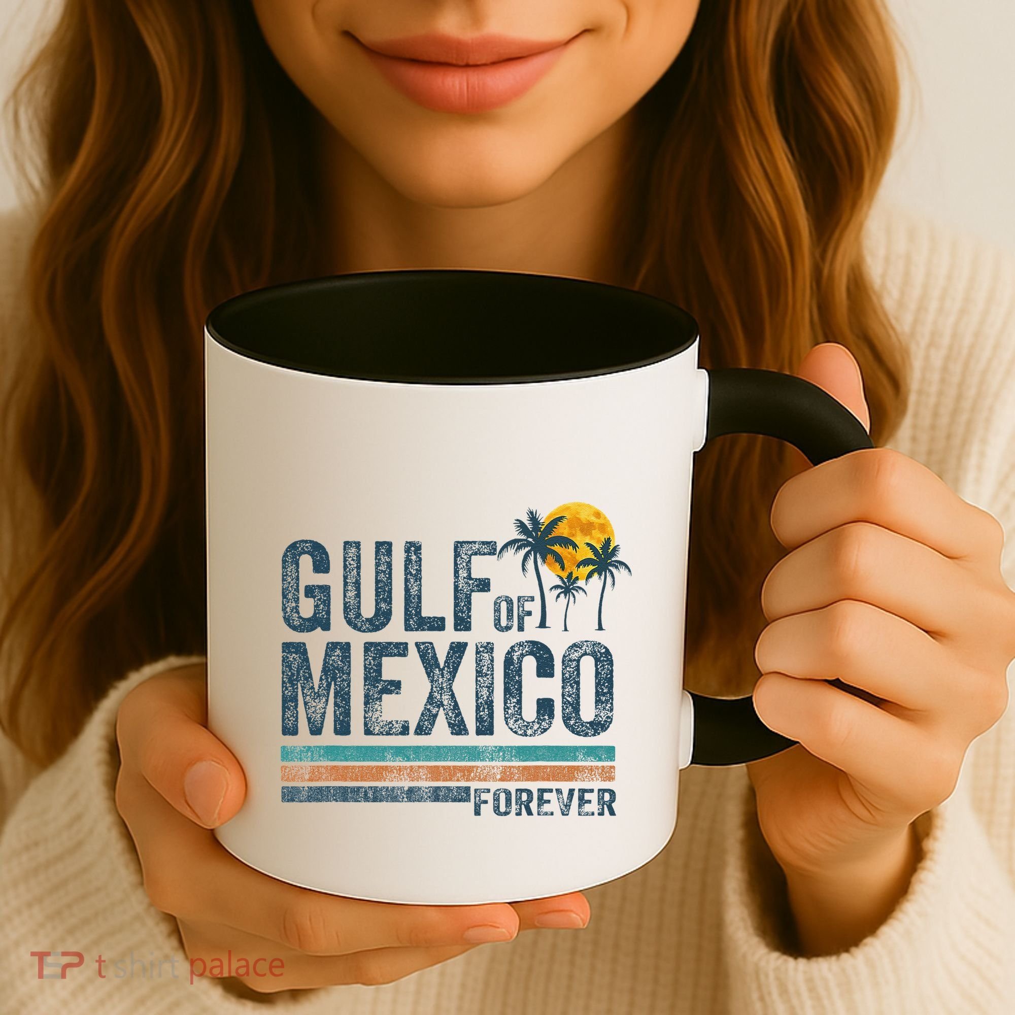Gulf Of Mexico Forever Retro 70s Sunset Mexican Gulf Coffee Mug