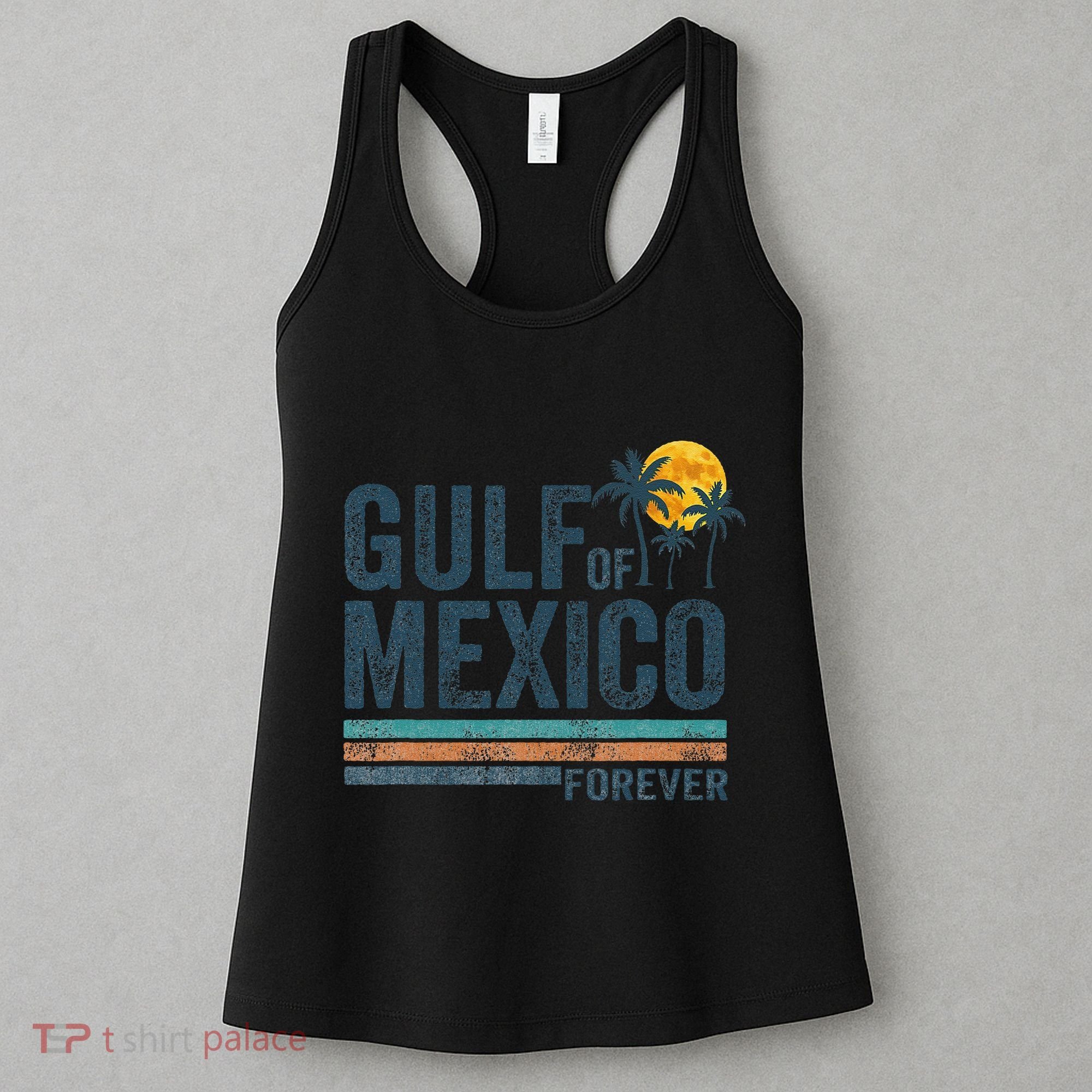 Gulf Of Mexico Forever Retro 70s Sunset Mexican Gulf Women's Tank Top