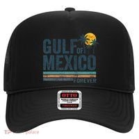 Gulf Of Mexico Forever Retro 70s Sunset Mexican Gulf Hat thumb 0