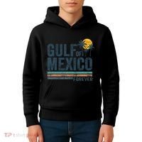 Gulf Of Mexico Forever Retro 70s Sunset Mexican Gulf Kids Hoodie thumb 4