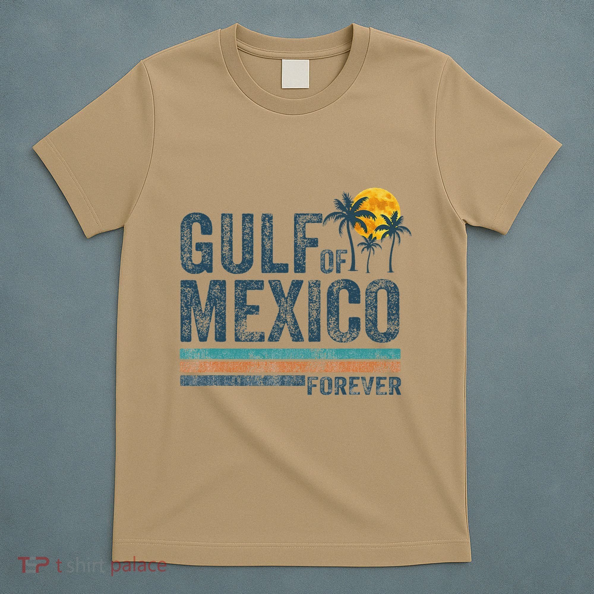 Gulf Of Mexico Forever Retro 70s Sunset Mexican Gulf T-Shirt