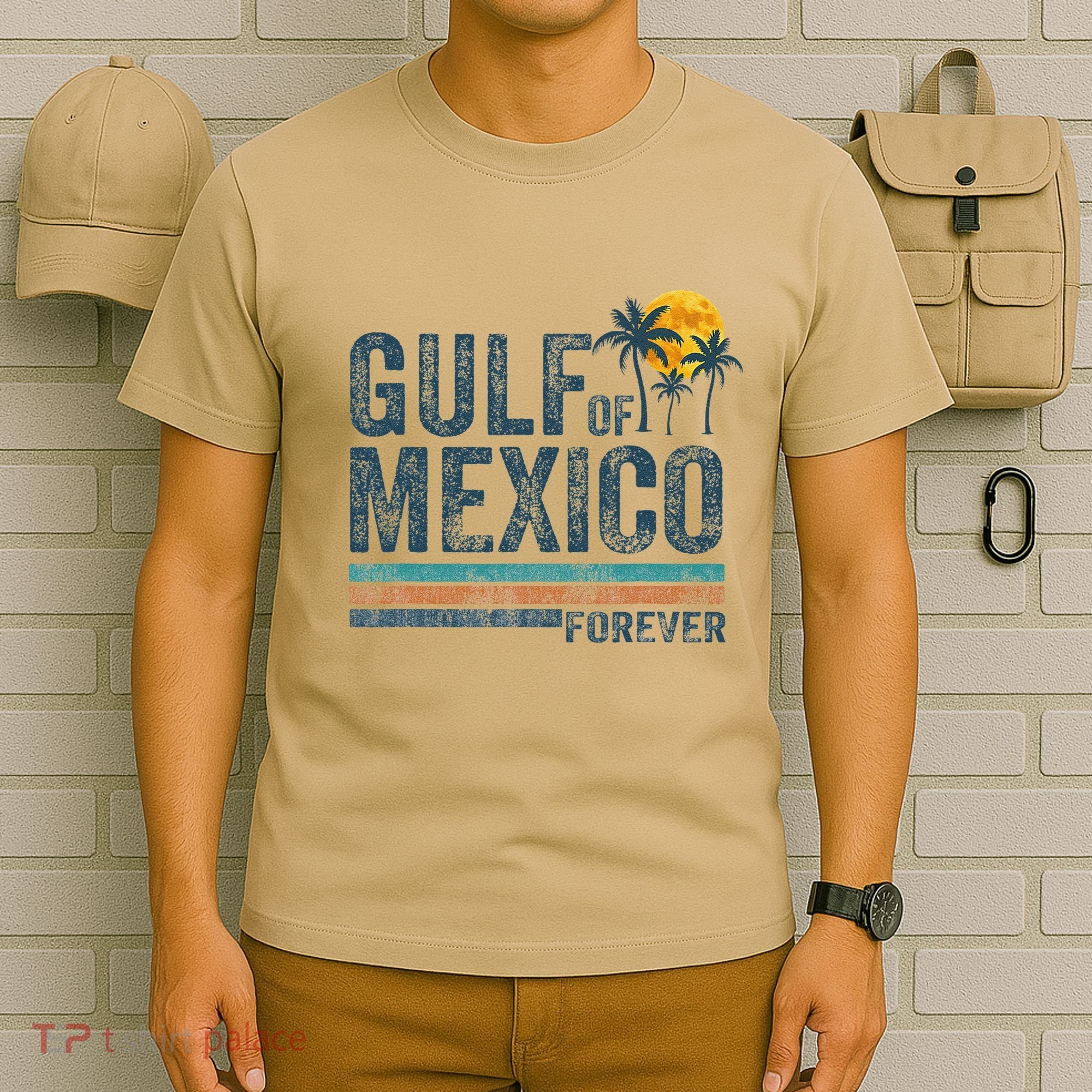Gulf Of Mexico Forever Retro 70s Sunset Mexican Gulf T-Shirt