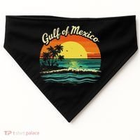 Gulf Of Mexico Beach Palms Summer Vacation USA-Made Doggie Bandana thumb 0