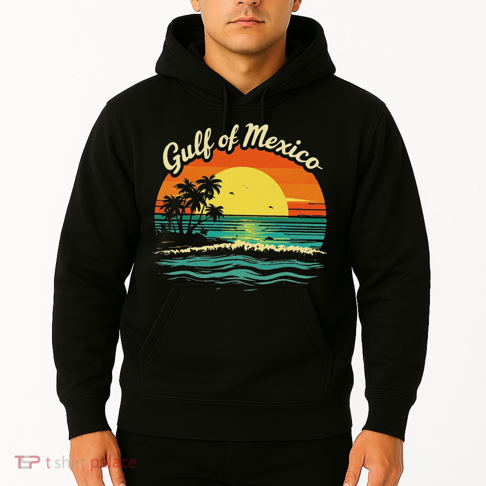 Gulf Of Mexico Beach Palms Summer Vacation Hoodie