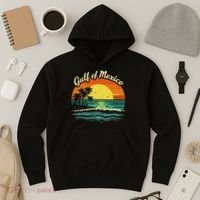 Gulf Of Mexico Beach Palms Summer Vacation Hoodie thumb 3
