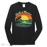 Gulf Of Mexico Beach Palms Summer Vacation Long Sleeve Shirt thumb 0
