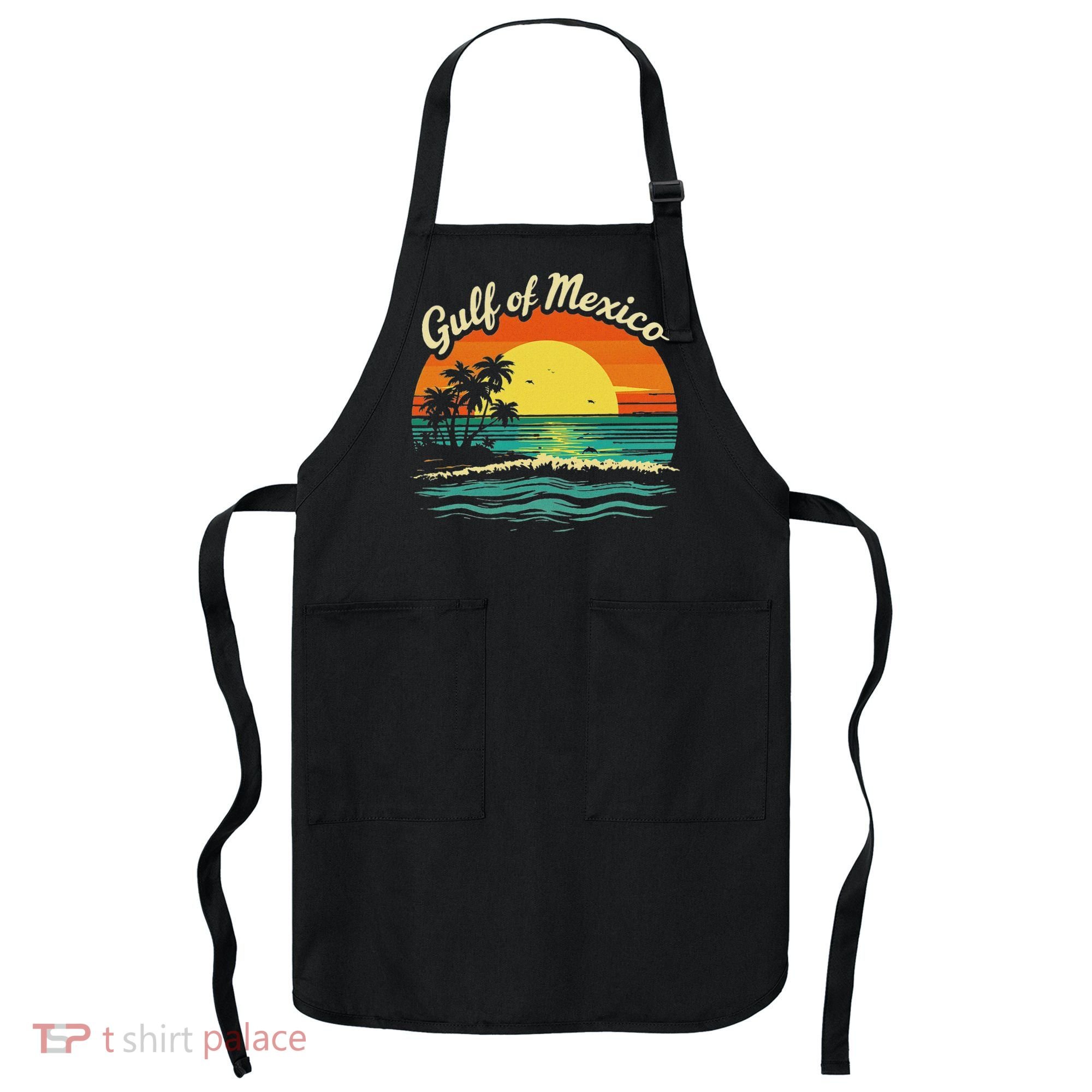 Gulf Of Mexico Beach Palms Summer Vacation Apron